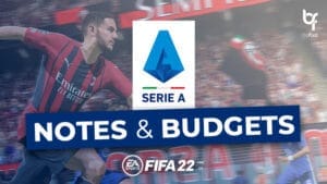FIFA 22 - Mode Carrière : Les notes et budgets des clubs de Série A