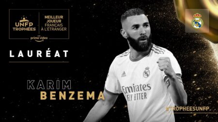 Trophées UNFP 2022 : Karim Benzema, élu meilleur joueur français à l’étranger Trophées unfp