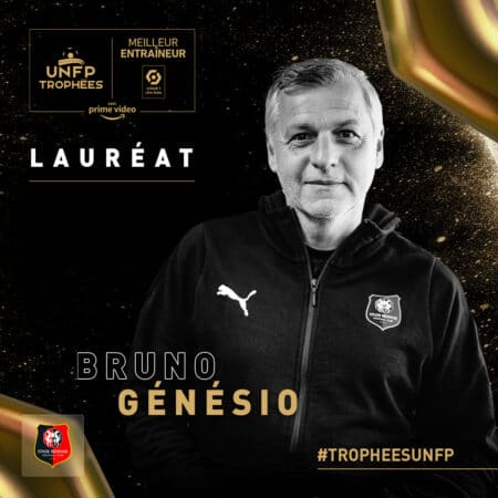 Trophées UNFP 2022 : Bruno Génésio, élu meilleur entraîneur de Ligue 1 Uber Eats Trophées UNFP