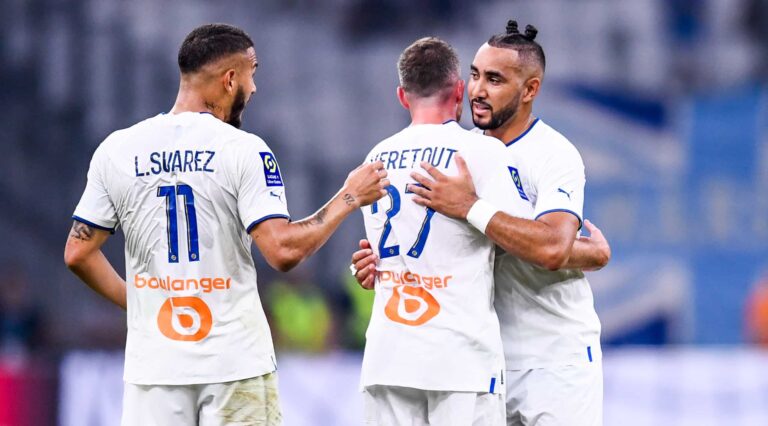 Dimitri Payet, Luis Suarez et Jordan Veretout, les joueurs de l'OM, ont battu Reims au Stade Vélodrome, deux semaines avant la réception du FC Nantes.