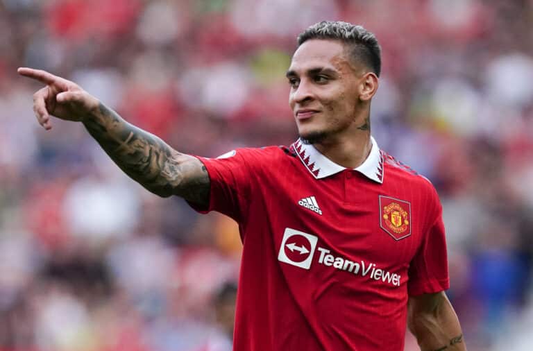 Antony lors de son premier match avec Manchester United.