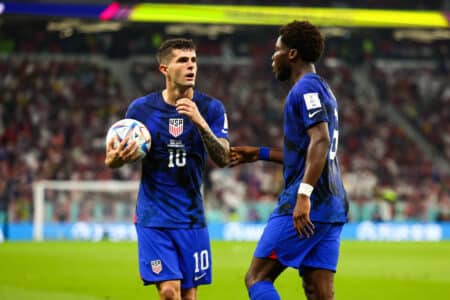 Christian Pulisic et Yunus Musah, lors du match Iran - Etats-Unis.
