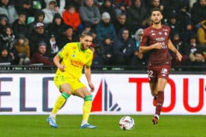 Jaouen Hadjam (en jaune) va quitter le FC Nantes cet hiver.