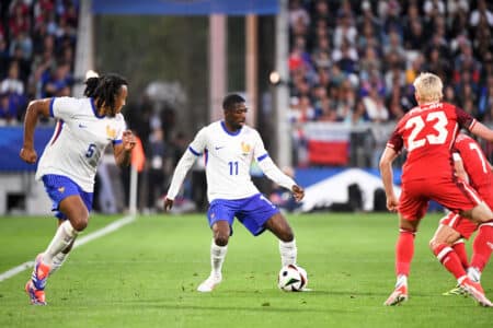 De retour dans le XI de l'équipe de France, Ousmane Dembélé a été actif mais plutôt brouillon sur son couloir droit face au Canada.