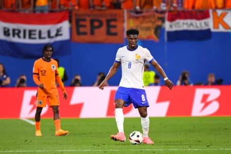 Aurélien Tchouaméni était en zone mixte, après le match Pays-Bas-France.