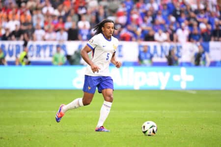 Jules Koundé, lors du match entre la France et la Belgique (1-0).