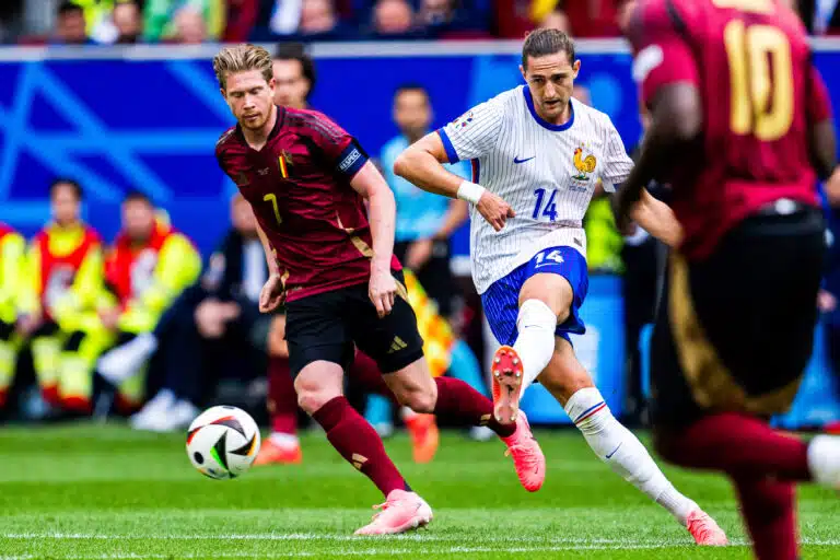Adrien Rabiot était en zone mixte, après la victoire des Bleus contre la Belgique.