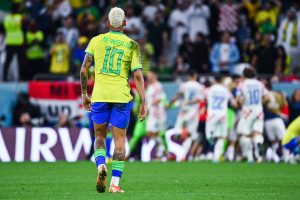 Neymar avec la sélection du Brésil en 2022