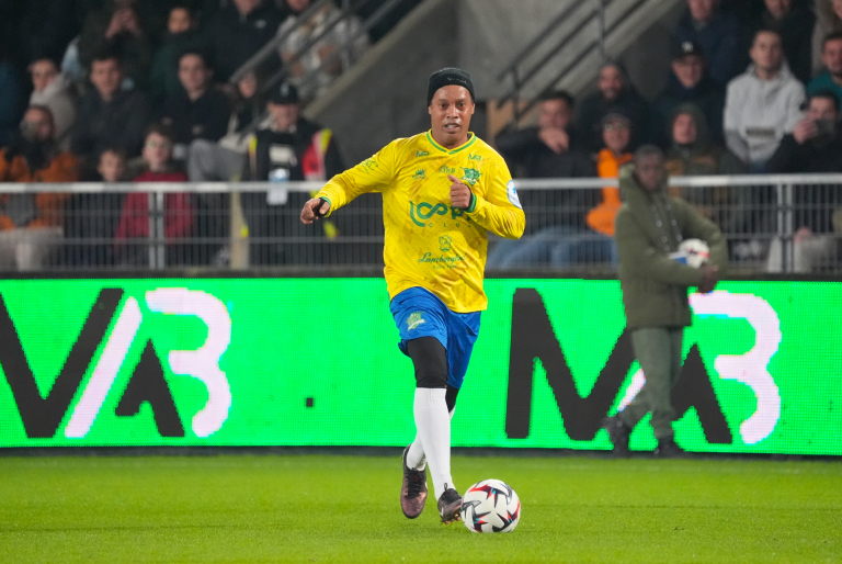 Ronaldinho lors d'un match caritatif