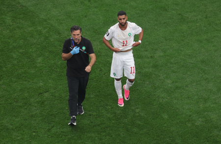 Ismael Saibari sort sur blessure face au Canada Saibari cdm 2026